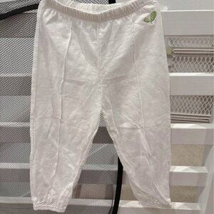 New girl white thin long pants size 5-6Y bottom pant summer pant  New without ta
